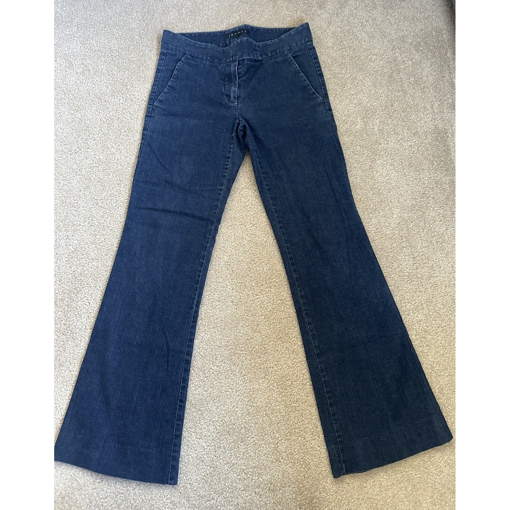 theory y2k flare jeans Women's Size 0 Blue Denim